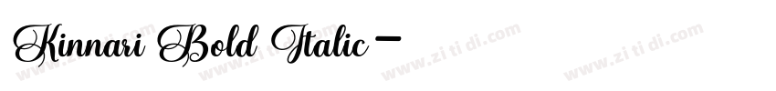 Kinnari Bold Italic字体转换